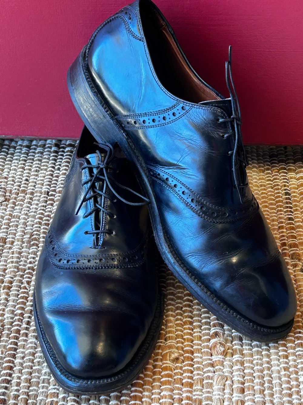 VTG ALLEN EDMONDS s10 ‘Polo’ black oxfords-excellent condition-circa ‘83-88-RARE